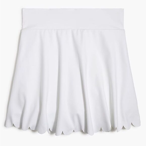 J Crew Factory Active Skort with Scalloped Hem Size XS in White NWT - Picture 4 of 8